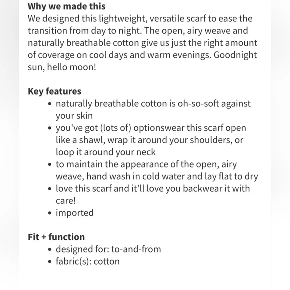 LULULEMON Sun to Moon Versatile Scarf Wrap O/S nwot - Picture 3 of 9